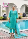 Shalini Vol 1 By Mystic 9 Vertican Shimmer Kurti With Bottom Dupatta Exporters In India
